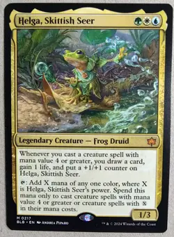 Helga, Skittish Seer - Bloomburrow (BLB) #217 - Mythic Reg - NM - MTG - Free Sh - Image 1