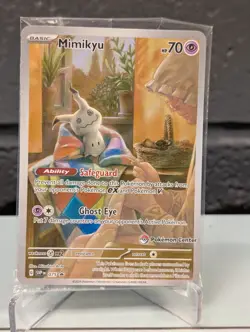 Mimikyu Pokemon Center Stamp SVP 075 Paldean Fates ETB Promo Brand New & Sealed - Image 1