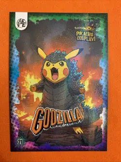 Godzilla (Pikachu) #21 - Galaxy Holo - Electric Pikachu Cosplay - Pokemon - Image 1