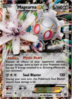 MAGEARNA EX 75/114 XY Steam Siege Holo Rare Pokemon TCG Lightly Played - Image 1