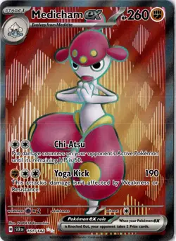 Medicham ex 161/142 Stellar Crown Full Art Ultra Rare Holo Pokemon TCG NM/M - Image 1
