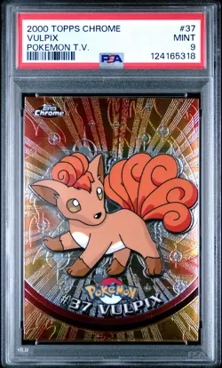 2000 TOPPS CHROME POKEMON T.V. #37 VULPIX PSA 9 - Image 1