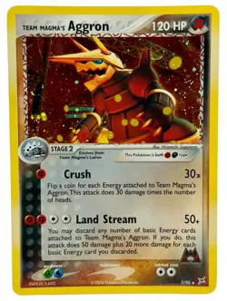 Team Magma's Aggron - 7/95 Team Magma vs Team Aqua 2004 - Holo - WOTC Pokemon - Image 1