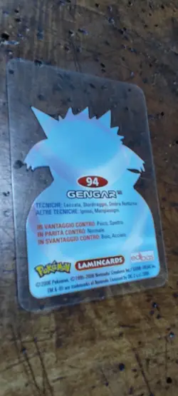 Gengar 94 Pokemon Lamincards Edibas - ITA - EXC - Image 2