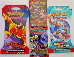 Pokemon Destined Rivals and Journey Together Booster Pack Lot 4 Packs - TCG - Image 5