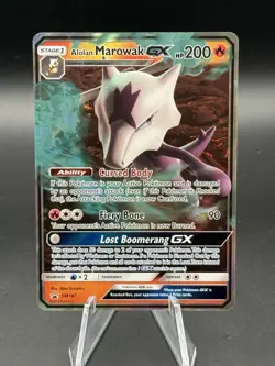 Pokemon TCG Alolan Marowak GX Black Star Promo SM187 - Image 1