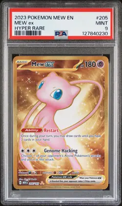 2023 POKEMON MEW EN-151 HYPER RARE #205 MEW EX PSA 9 - Image 1