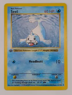 LP-MP Pokemon Base Set 1st Edition Seel 041/102 Uncommon - Image 2