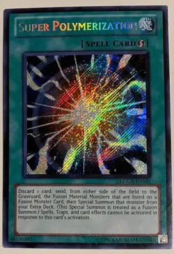 Yugioh - Super Polymerization - LCGX-EN101 - Secret Rare 1st Edition - Near Mint - Image 1