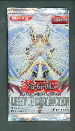 Yu-Gi-Oh! TCG Light of Destruction 1st Edition Booster Pack SEALED - Image 1