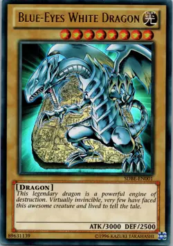 Yugioh Blue-Eyes White Dragon SDBE-EN001 Ultra Rare NM - Image 1