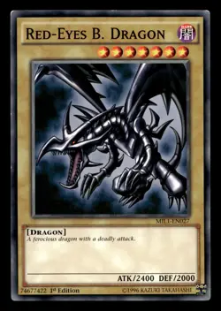 Red-Eyes Black Dragon MIL1-EN027 Common Yu-Gi-Oh NM - Image 1