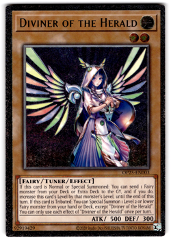 YUGIOH DIVINER OF THE HERALD ULTIMATE RARE 1ST EDITION NM OP25-EN003 - Image 1
