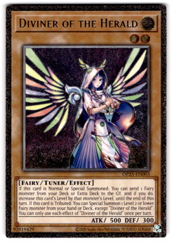 YUGIOH DIVINER OF THE HERALD ULTIMATE RARE 1ST EDITION NM OP25-EN003 - Image 3