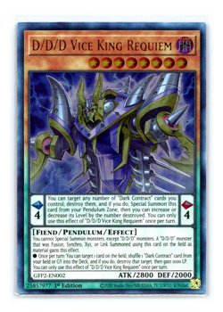 D/D/D Vice King Requiem - GFP2-EN002 - Ultra Rare - 1st Edition - Yugioh - Image 1