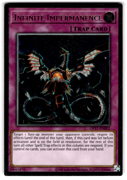 YUGIOH INFINITE IMPERMANENCE ULTIMATE RARE 1ST EDITION NM OP17-EN002 - Image 1