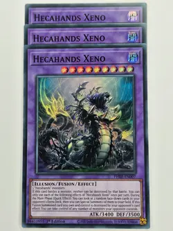 Yu Gi Oh - 3x PHRE-EN007 Hecahands Xeno - Super Rare - Image 1