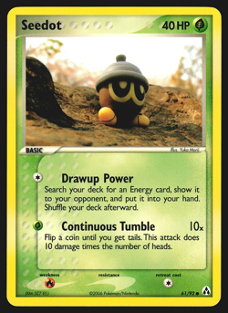 Seedot 61/92 EX Legend Maker Pokemon Card NM - Image 1