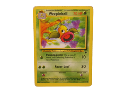Pokemon Base Set 2 Unlimited Print Weepinbell Card #64/130 Uncommon Used VGC - Image 2