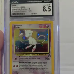 Pokemon Mew Black Star Promo #9 Pokemon League 2000 Holo CGC 8.5 Card - Image 1