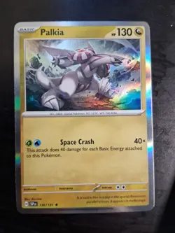 Pokemon TCG Surging Sparks Palkia Holo Rare Card 136/191 - Image 1