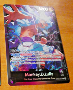 ONE PIECE ENGLISH CARD LEADER HOLO GAME CARTE Monkey.D. Luffy OP09-061 MINT - Image 1
