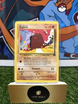 Diglett 1st Edition Pokemon Card Team Rocket 52/82 Near Mint NM - Image 1