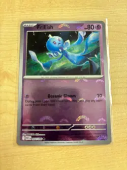 Pokemon TCG Frillish Holo Card White Flare Pokeball SV 044/086 - Image 1