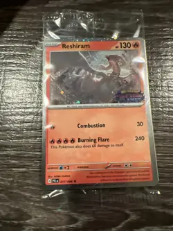Sealed Reshiram 017/094 Phantasmal Flames Stamped Black Star Promo Card - Image 1