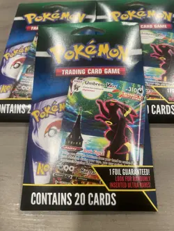 Pokemon Umbreon TCG VMAX Walmart Exclusive 3 Packs Sealed 20 Cards (1 Foil) - Image 3