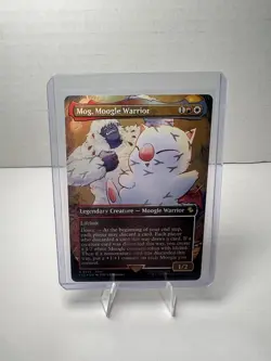 Mog, Moogle Warrior (Borderless) (Chocobo Track Foil) - Commander: FINAL FANTASY - Image 1
