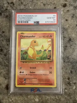 2016 Pokemon XY Charmander - Evolutions PSA 10 Gem Mint - Image 1