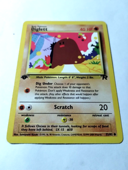 Pokemon TCG Diglett Team Rocket 52 Regular 1st Edition Common - Uncirculated - Image 2