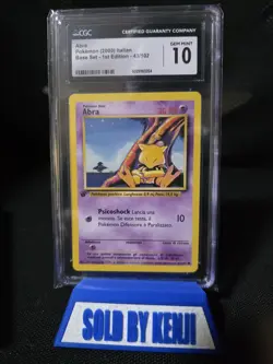 1999 Pokemon ITALIAN 1ST Edition Base Set Abra 43/102 CGC 10 GEM MINT - Image 1