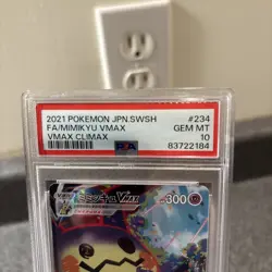 2021 POKEMON JPN SWORD & SHIELD VMAX CLIMAX #234 FULL ART/MIMIKYU VMAX PSA 10 - Image 4