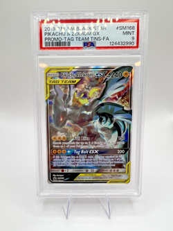 2019 Pokemon SM Black Star Promo: #SM168 Full Art/Pikachu & Zekrom GX PSA 9 - Image 1