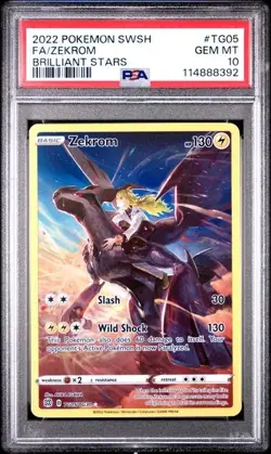 Zekrom TG05/TG30 PSA 10 Pokemon Brilliant Stars - Image 1