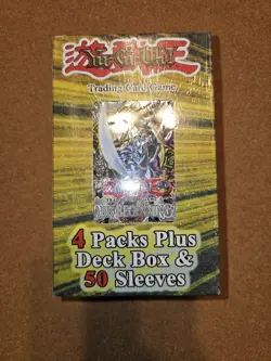 Yu-Gi-Oh Booster 4 Pack Box With Deck Box And Sleeves - Image 2