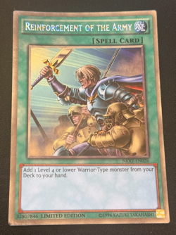 Yugioh Reinforcement of the Army NKRT-EN026 Limited Edition NM - Image 1