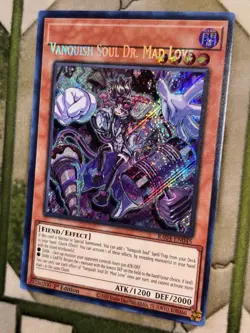 YuGiOh VANQUISH SOUL DR. MAD LOVE **Misprint** Secret Rare RA04-EN045 - Image 1
