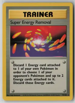 Super Energy Removal 79/102 Pokemon Base Set Rare Moderately Played Card (MP) - Image 1