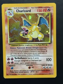 Pokemon Card Charizard 4/102 Set Base rara Holo Unlimited Wizards ITA Vintage #2 - Image 1