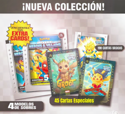 (2 Boxes 60 Cards Packs) New PIKACHU Cosplay 2 HEROES & VILLAINS Flash Edition - Image 3