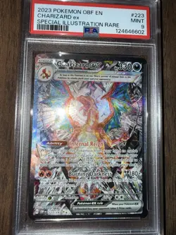 Pokemon TCG Obsidian Flames Charizard EX Card 223/197 Sir PSA 9 Mint - Image 3