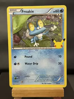 Pokemon Card McDonalds 25th Anniversary Promo Froakie 22/25 Holo ERROR - Image 1