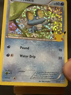 Pokemon Card McDonalds 25th Anniversary Promo Froakie 22/25 Holo ERROR - Image 2