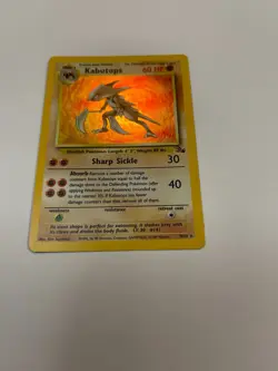 Pokemon TCG Kabutops Holo Rare Unlimited Card 9/62 Fossil PICTURES - Image 2