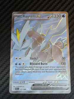 Pokemon Black Bolt Full Art Rare Holo Card Kyurem EX 157/086 - Image 1