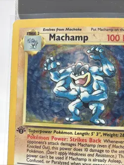 Pokemon TCG Machamp Holo Rare 1st Edition Base Set, Card 8/102, LP Condition - Image 2