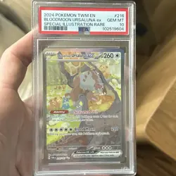 Pokemon TCG S&V Twilight Masquerade Bloodmoon Ursaluna EX Card HR 222/167 PSA 10 - Image 1